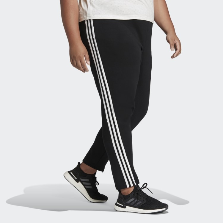 Calça Skinny Com As Três Listras Da Adidas Sportswear Future Icons (tamanho Grande) Preta