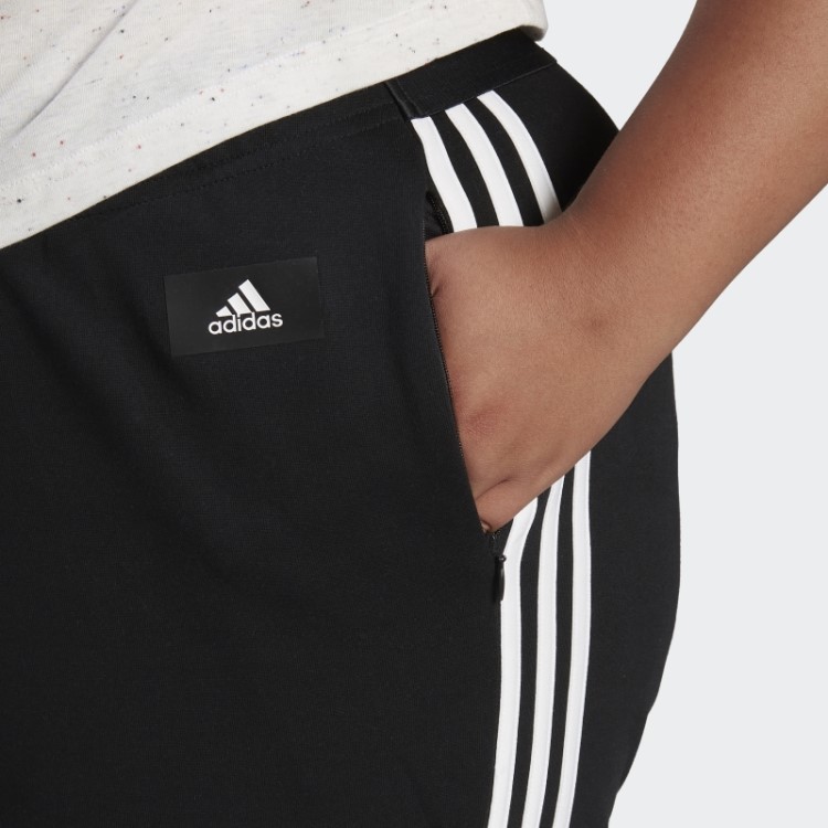 Calça Skinny Com As Três Listras Da Adidas Sportswear Future Icons (tamanho Grande) Preta