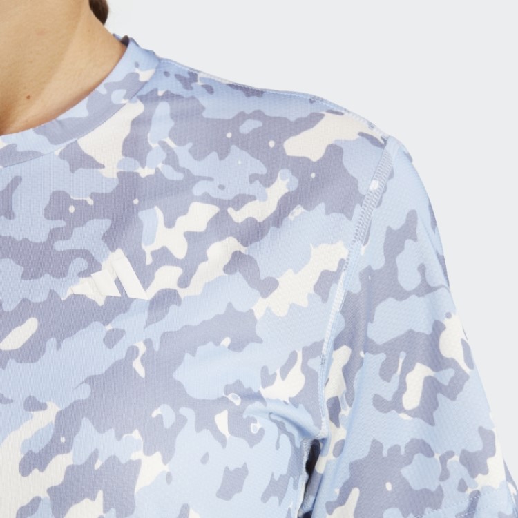 Blue Dawn Adidas Own The Run Camo Camiseta De Corrida