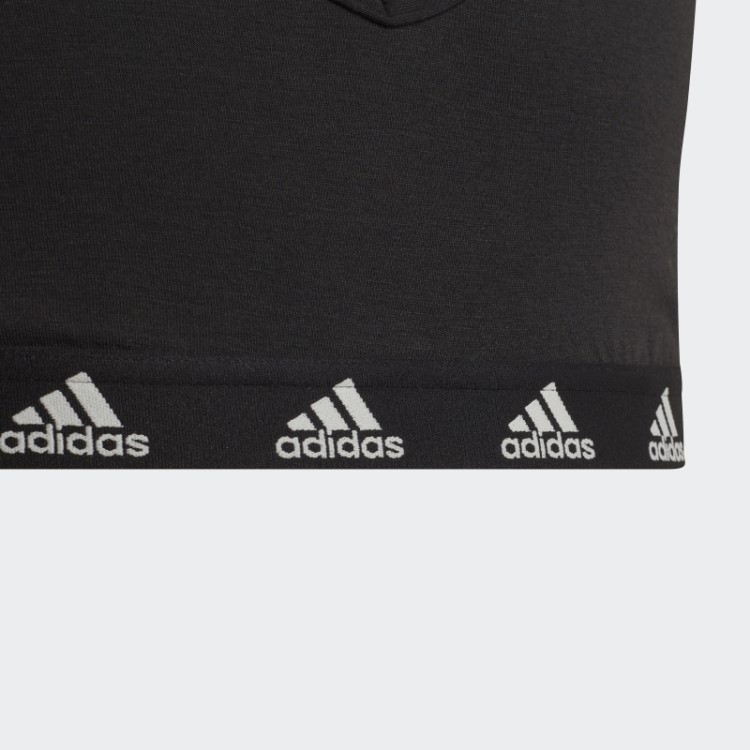 Sutiã Preto Puro De Algodão Com Suporte Leve Adidas
