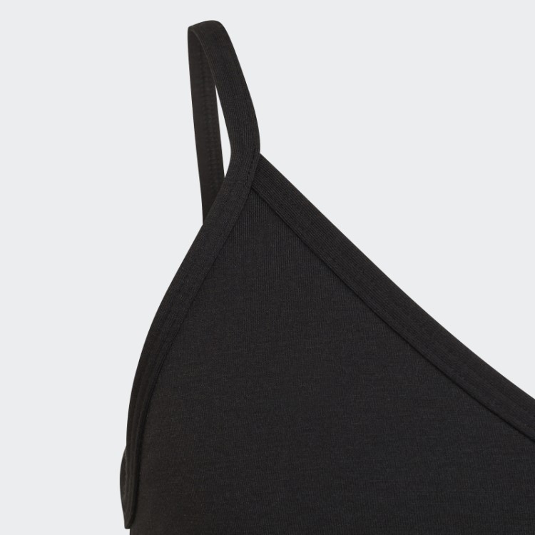 Sutiã Preto Puro De Algodão Com Suporte Leve Adidas