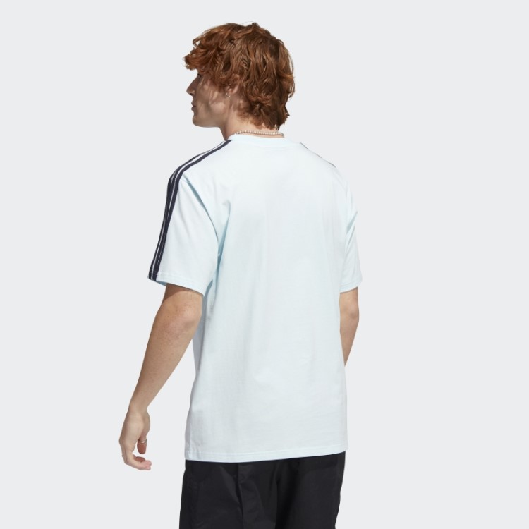 Camiseta Original Adidas Athletic Club Com As Três Listras Azul