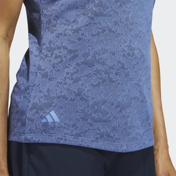 Camisa Polo Adidas Jacquard Golf Azul Met