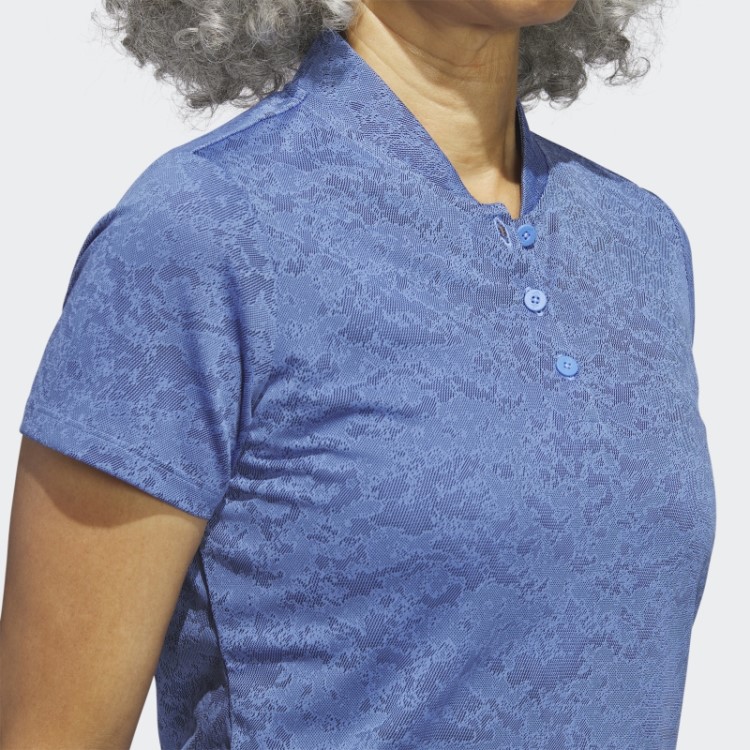 Camisa Polo Adidas Jacquard Golf Azul Met