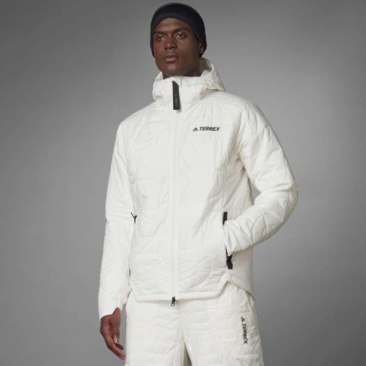 Jaqueta Acolchoada Com Capuz Adidas Terrex Myshelter Primaloft Não Tingida Quente