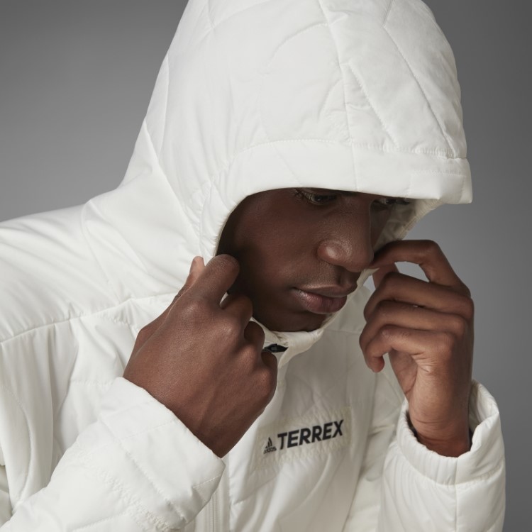 Jaqueta Acolchoada Com Capuz Adidas Terrex Myshelter Primaloft Não Tingida Quente