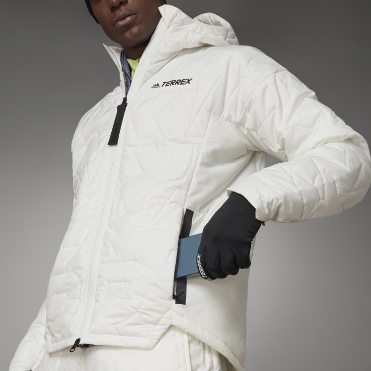 Jaqueta Acolchoada Com Capuz Adidas Terrex Myshelter Primaloft Não Tingida Quente