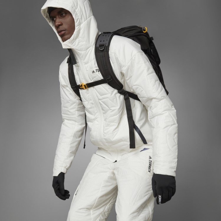 Jaqueta Acolchoada Com Capuz Adidas Terrex Myshelter Primaloft Não Tingida Quente