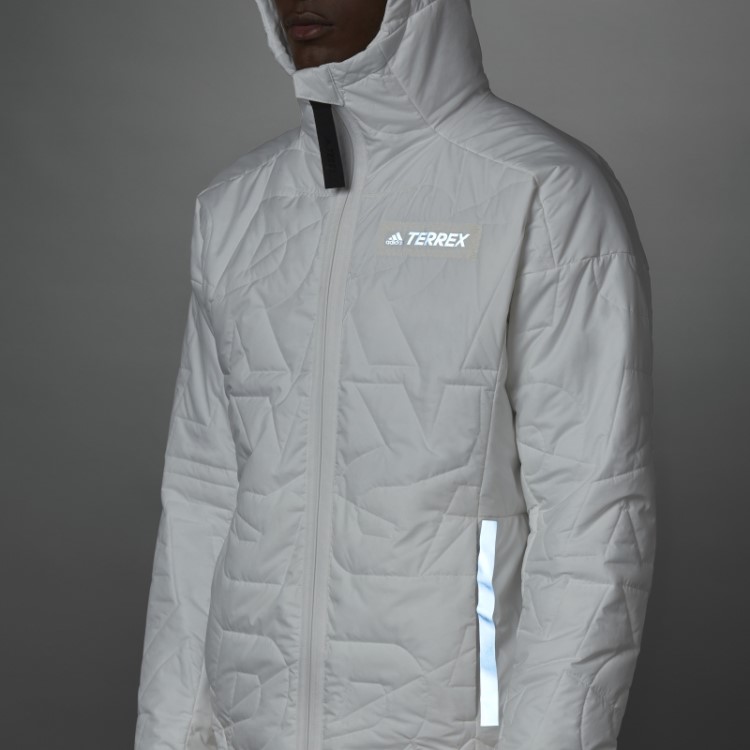 Jaqueta Acolchoada Com Capuz Adidas Terrex Myshelter Primaloft Não Tingida Quente