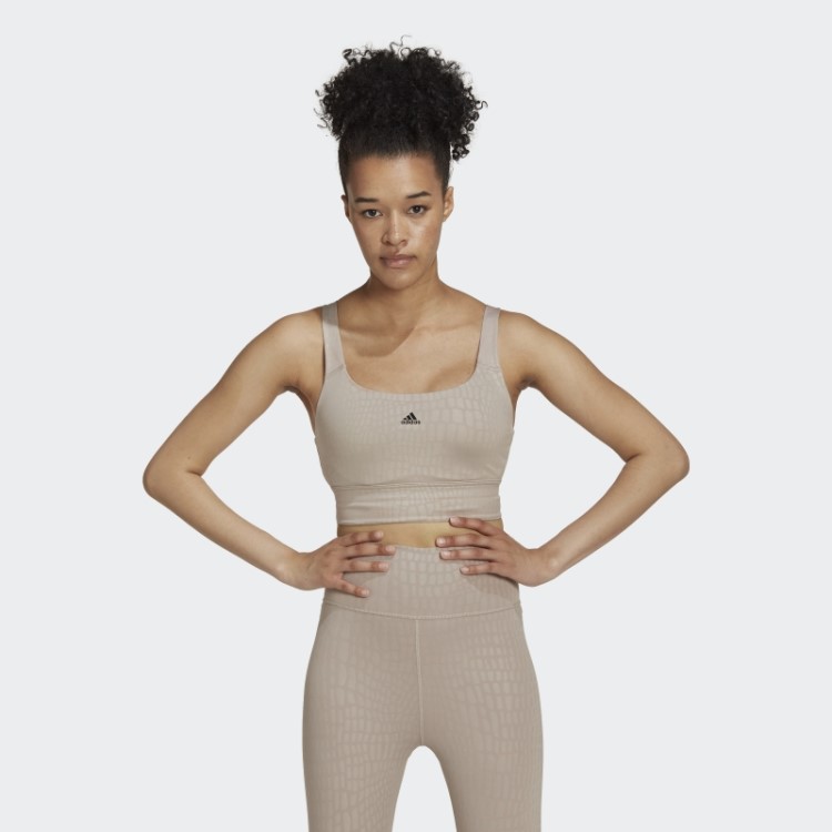 Sutiã Palangre De Suporte Médio Powerimpact Bege Adidas