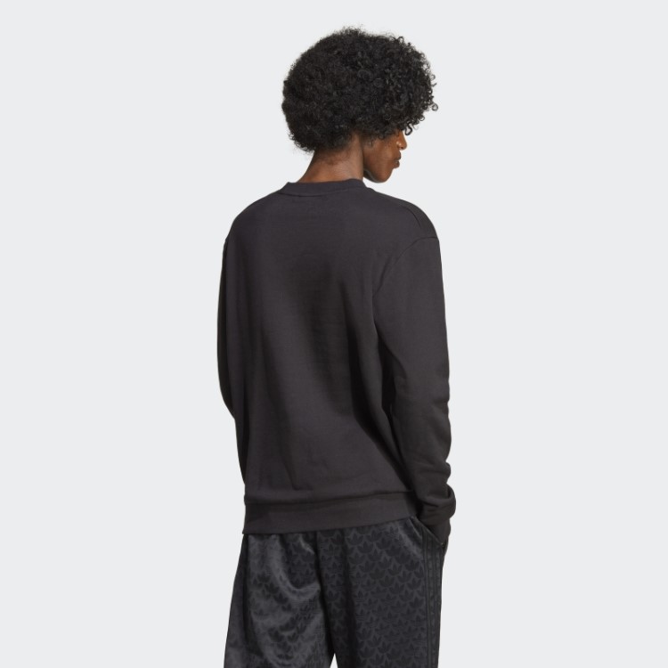 Moletom Preto Adidas Graphics Monogram Crew
