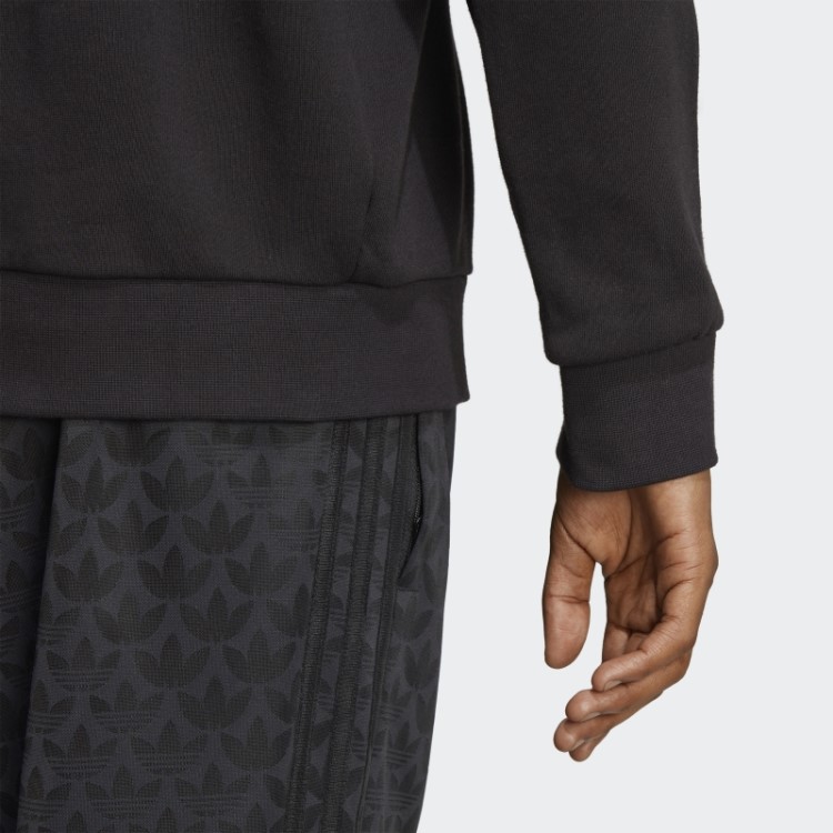 Moletom Preto Adidas Graphics Monogram Crew