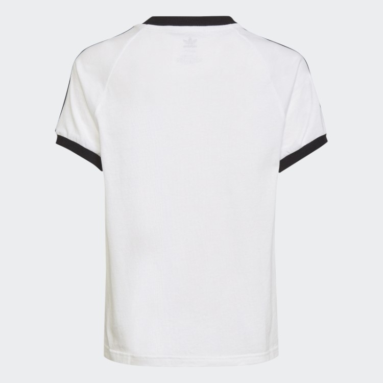 Camiseta Branca Adicolor Com As Três Listras Adidas