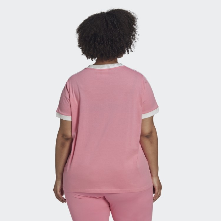 Camiseta Adicolor Classics Com As Três Listras (tamanho Grande) Rosa Adidas