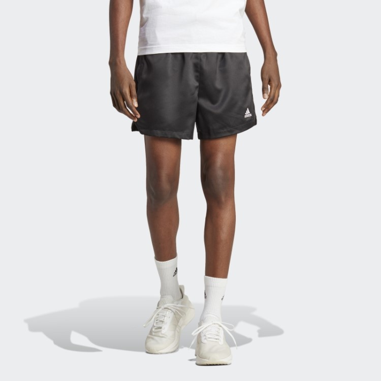 Bermuda De Cetim Preta Adidas