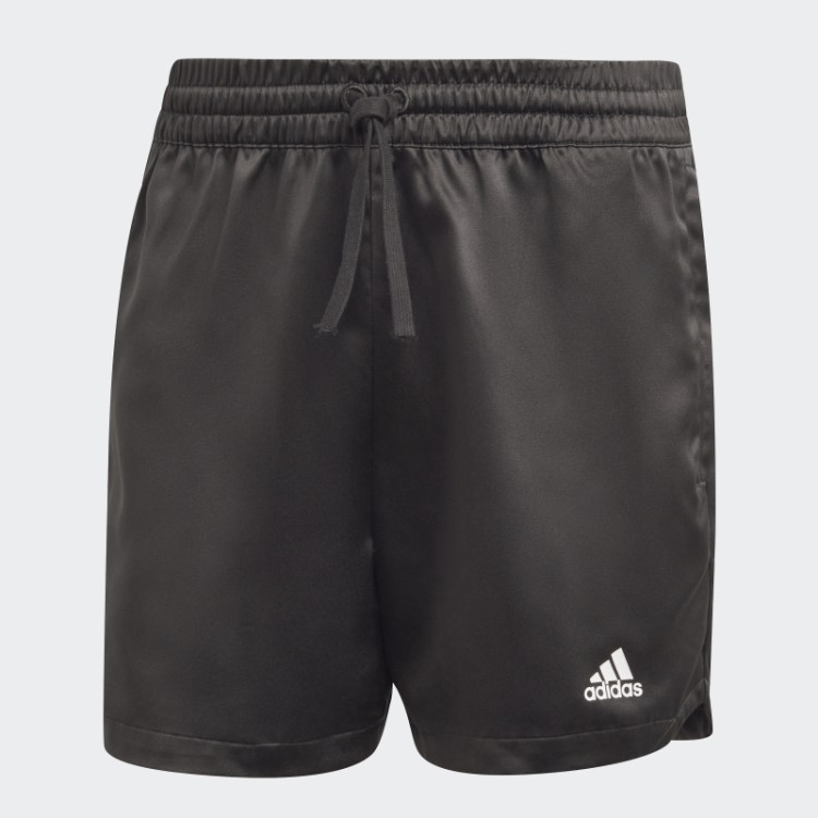 Bermuda De Cetim Preta Adidas