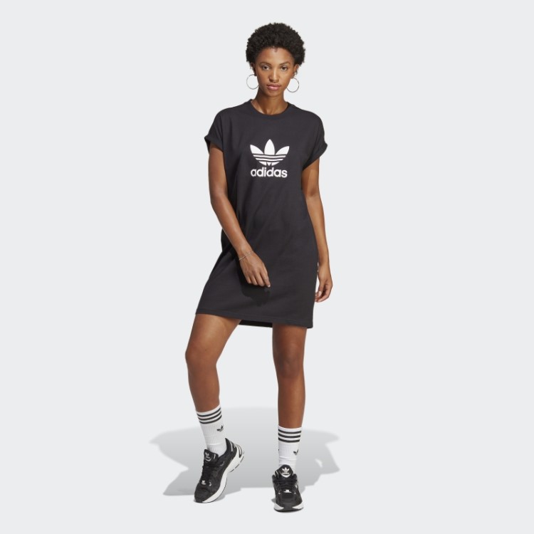 Adidas Vestido Preto Adicolor Classics Trefoil