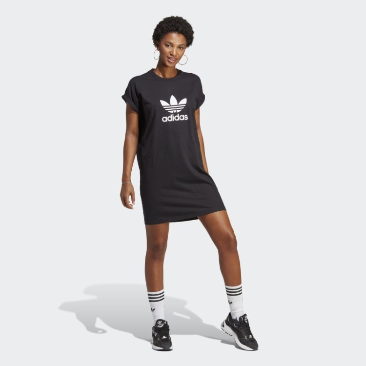 Adidas Vestido Preto Adicolor Classics Trefoil
