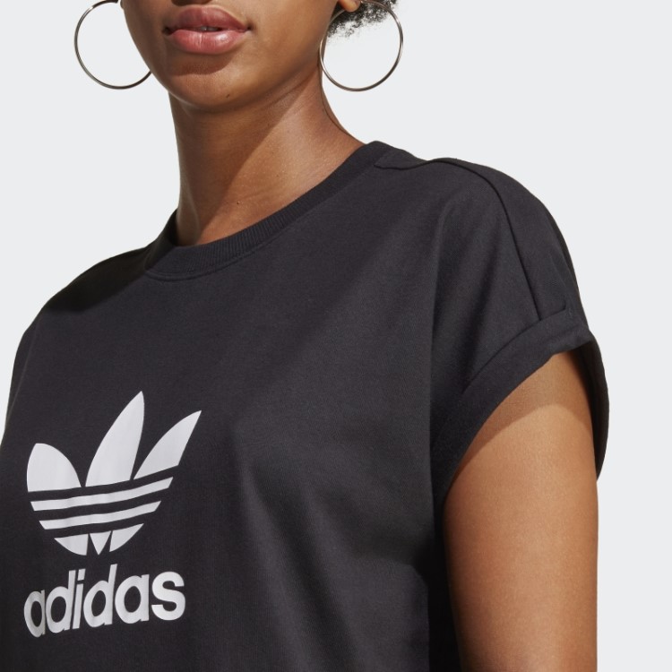 Adidas Vestido Preto Adicolor Classics Trefoil
