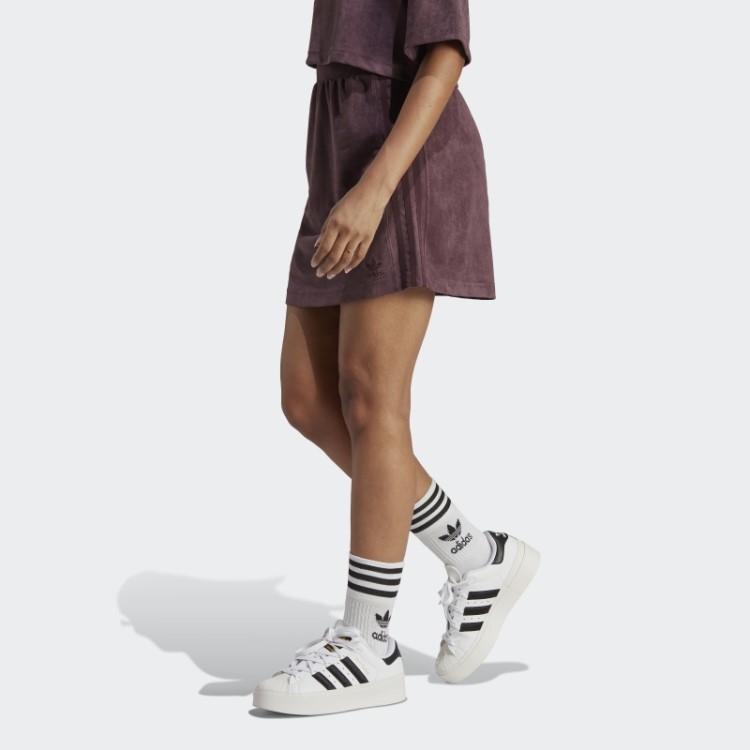Saia De Camurça Clássica Adicolor Marrom Adidas