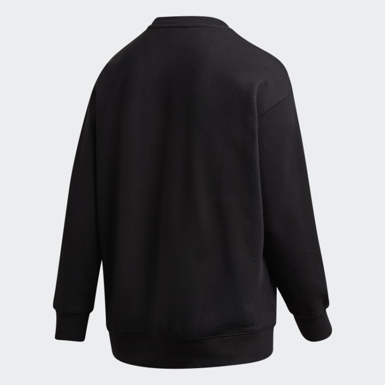 Moletom Adidas Trefoil Crew (tamanho Grande) Preto