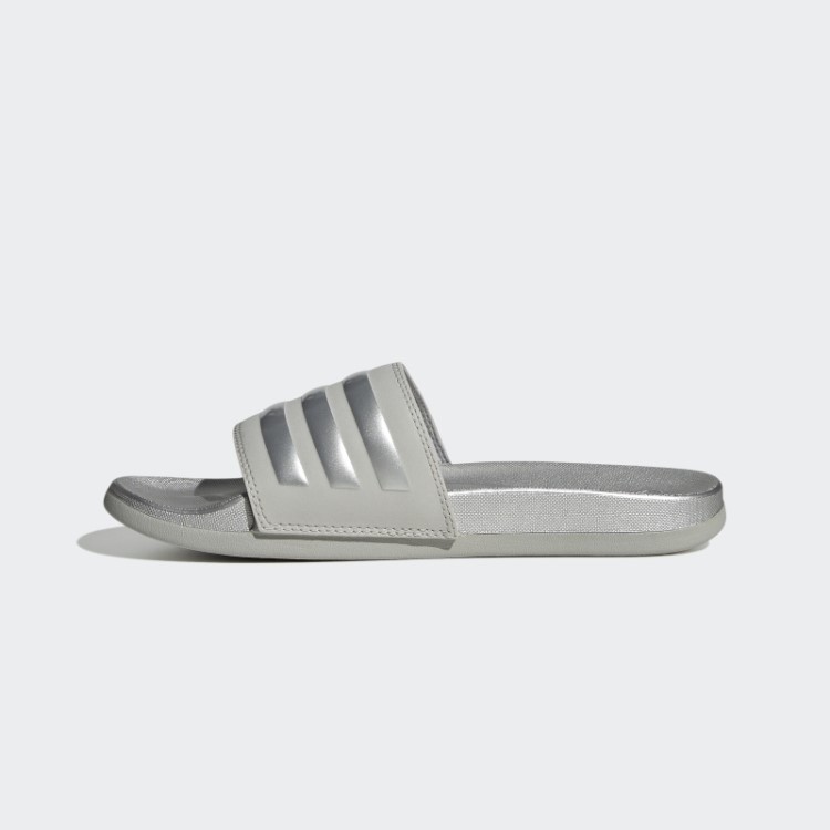 Chinelos De Conforto Adidas Adilette Prateados