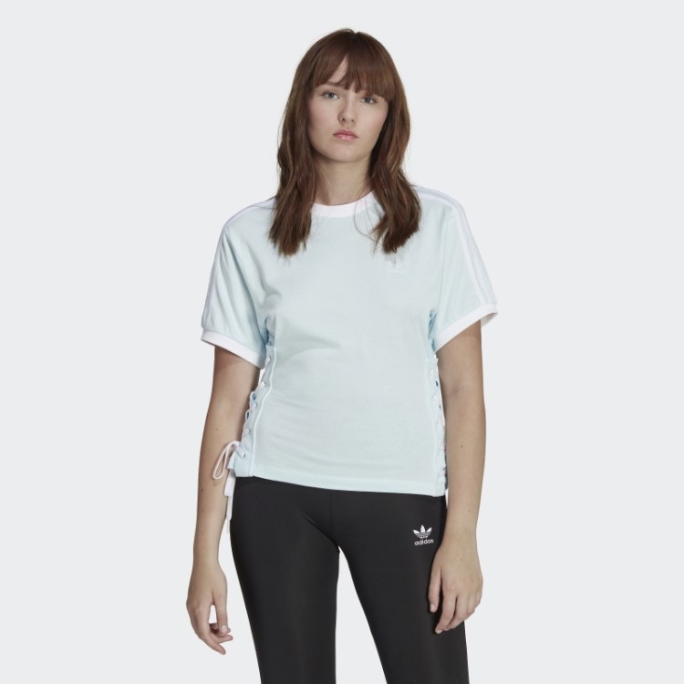Camiseta Azul Adidas Sempre Original Com Cadarço