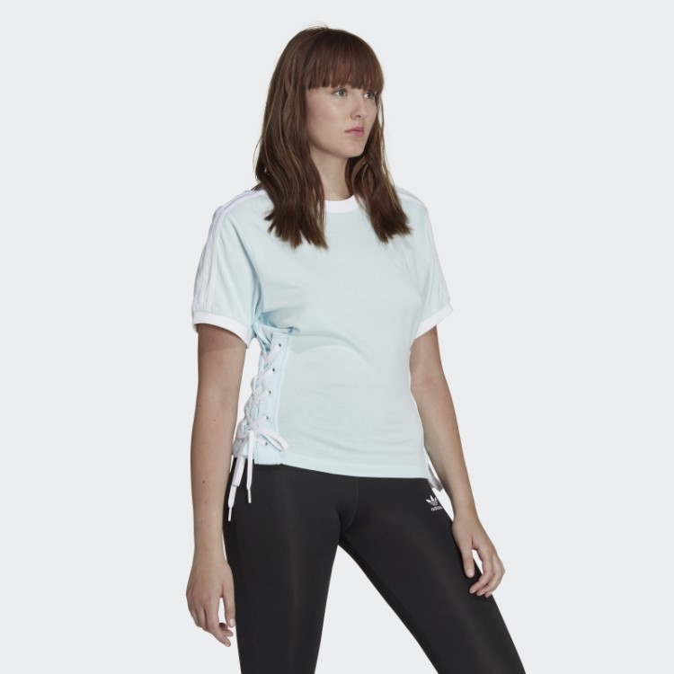 Camiseta Azul Adidas Sempre Original Com Cadarço