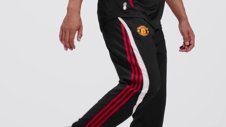 Manchester United Teamgeist Cueca De Treino Preta Adidas