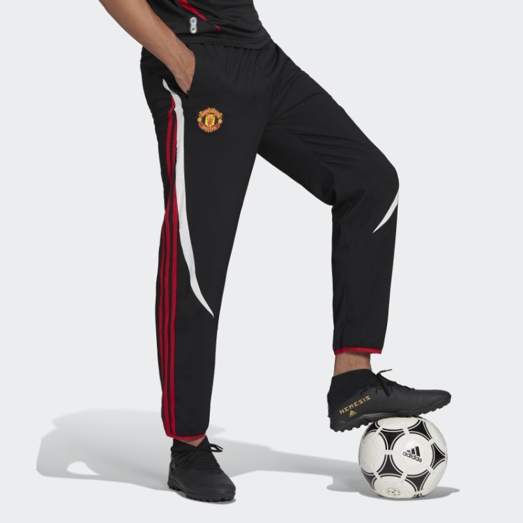 Manchester United Teamgeist Cueca De Treino Preta Adidas