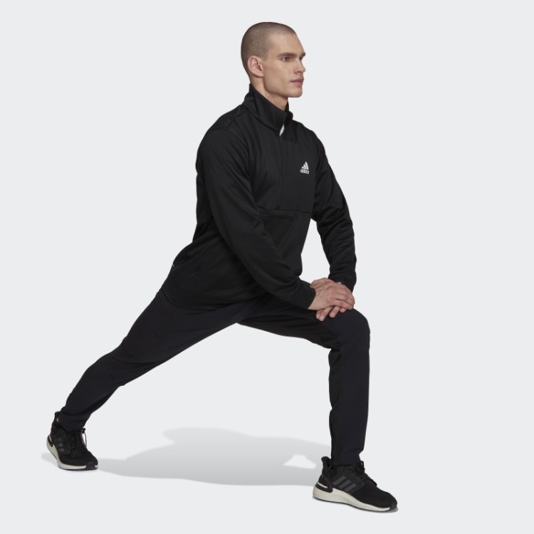Aeroready Game And Go Small Logo Top Meio Zíper Adidas Preto
