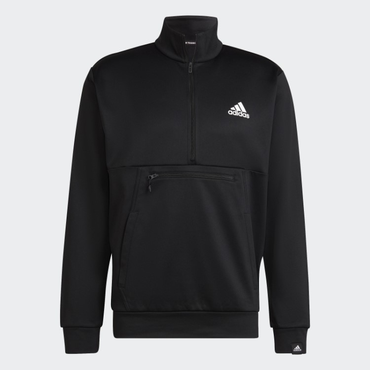 Aeroready Game And Go Small Logo Top Meio Zíper Adidas Preto