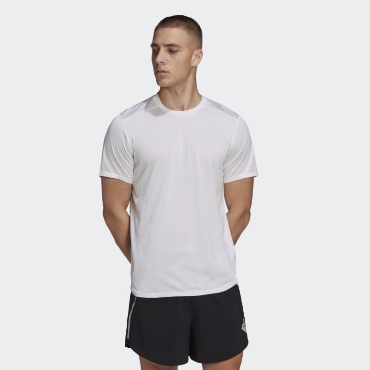 T-shirt De Corrida 4 Adidas Branca Desenhada