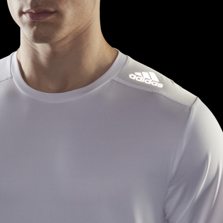 T-shirt De Corrida 4 Adidas Branca Desenhada