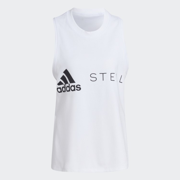 Regata Branca Fashion Adidas By Stella Mccartney Com Logo Esportivo