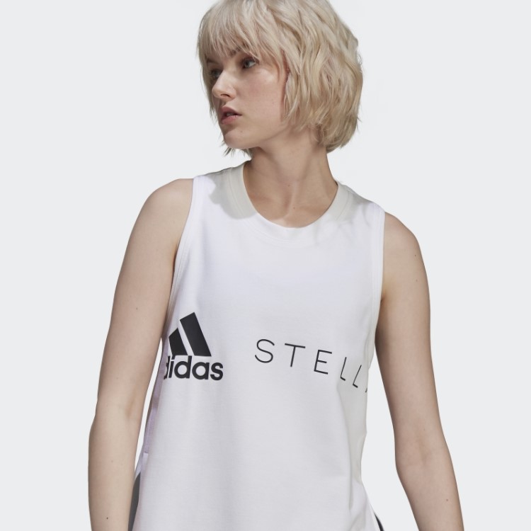 Regata Esportiva Com Logo Adidas By Stella Mccartney Moda Branca
