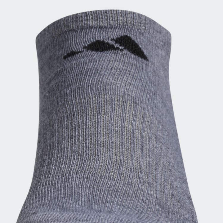 Meias Adidas Atléticas Acolchoadas No-show 6 Pares Cinza Médio