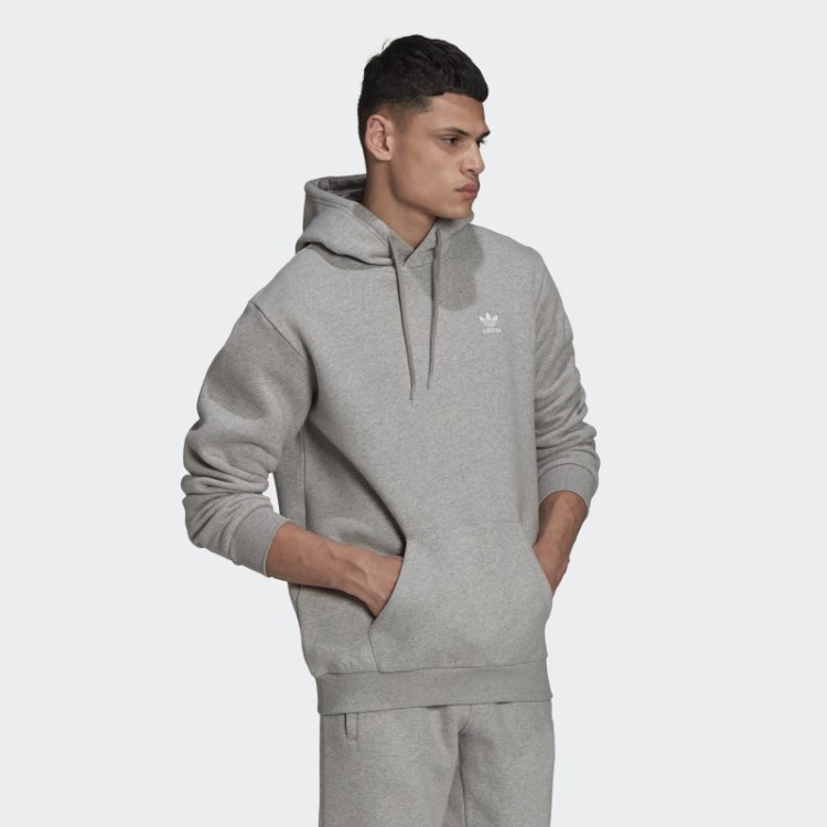 Moletom Cinza Médio Adicolor Com Capuz Trefoil Adidas