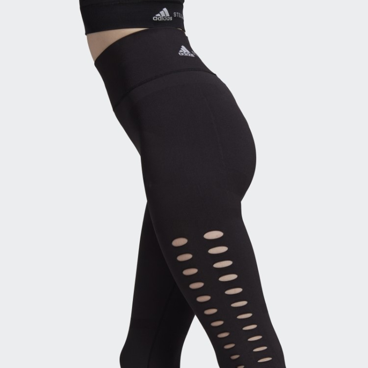 Meia-calça De Malha Adidas By Stella Mccartney Truepurpose Preta Quente