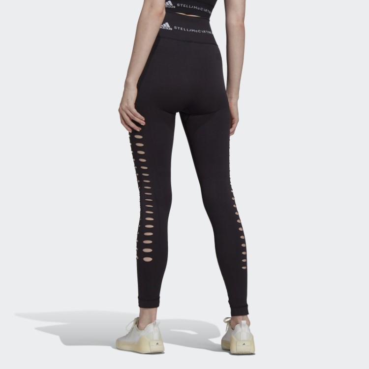 Meia-calça De Malha Adidas By Stella Mccartney Truepurpose Preta Quente