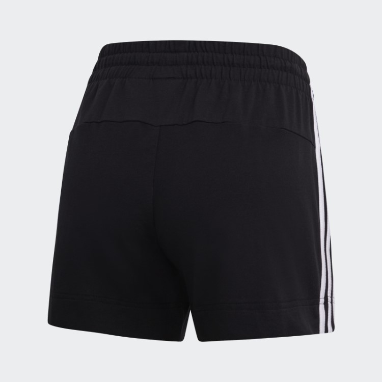 Bermuda Adidas Essentials Com As Três Listras Preta Fashion
