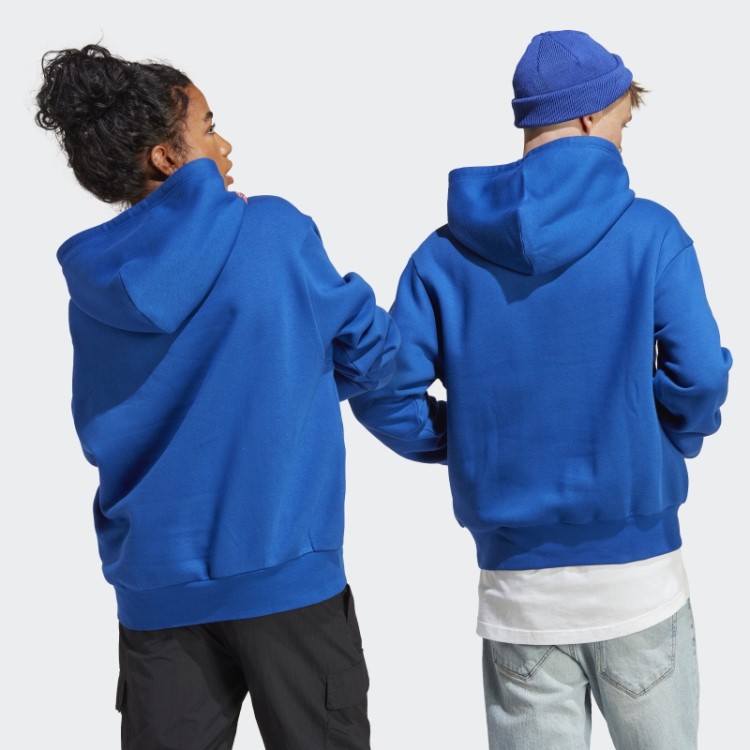 Adidas Moletom Com Capuz Gráfico Azul Royal