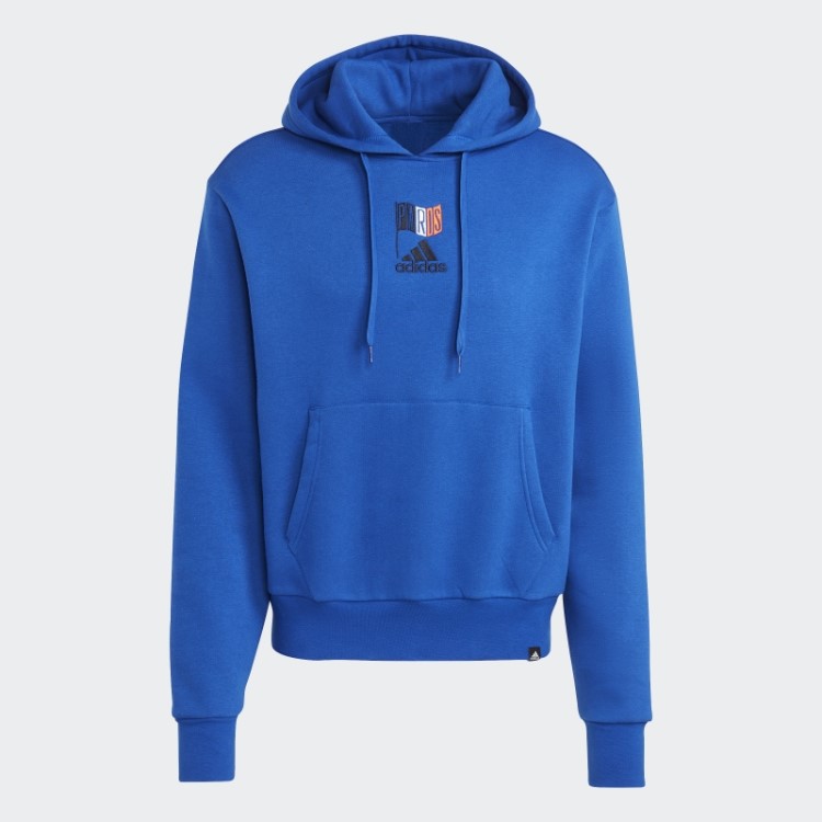 Adidas Moletom Com Capuz Gráfico Azul Royal