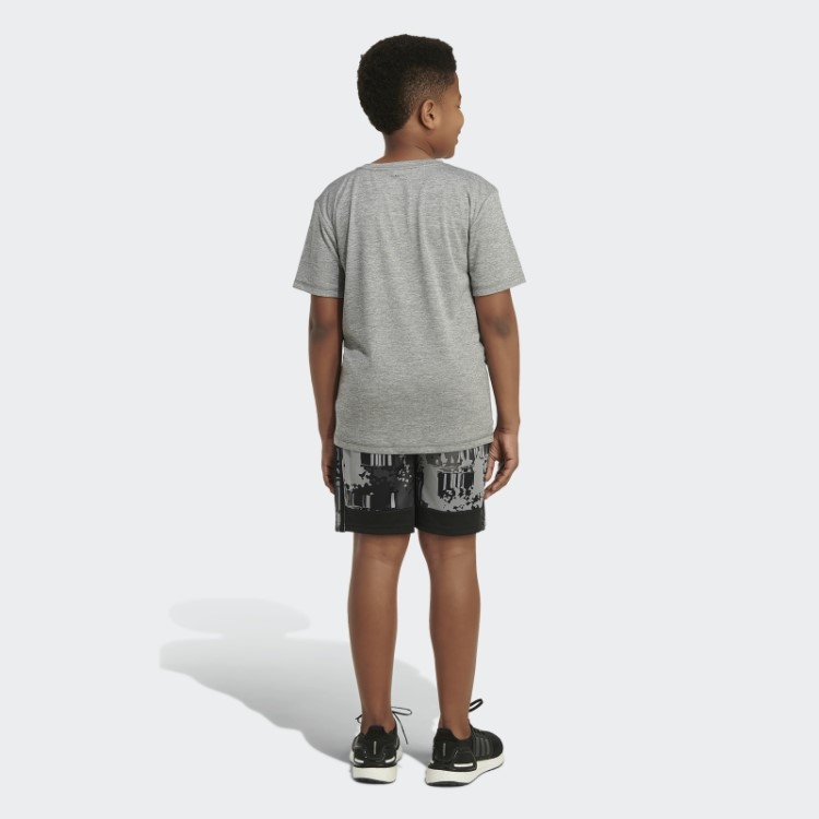 Short Preto Adidas Back To Nature Com Estampa Allover