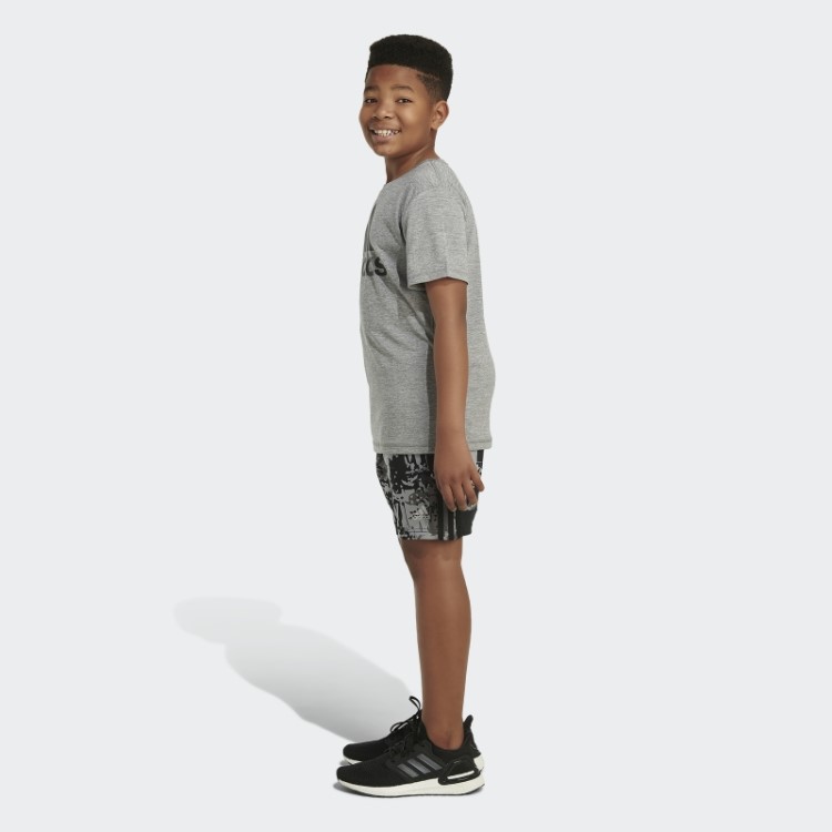 Short Preto Adidas Back To Nature Com Estampa Allover