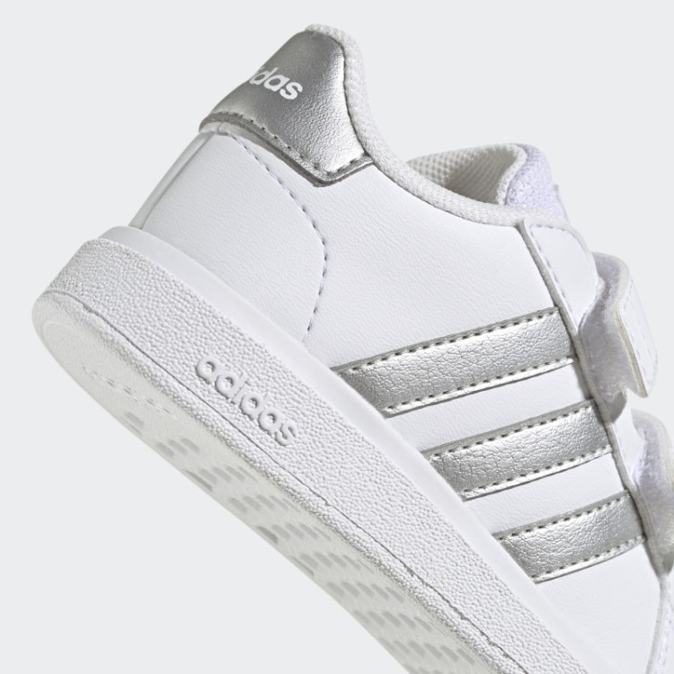 Tênis Adidas Grand Court 2.0 Prateado Estiloso