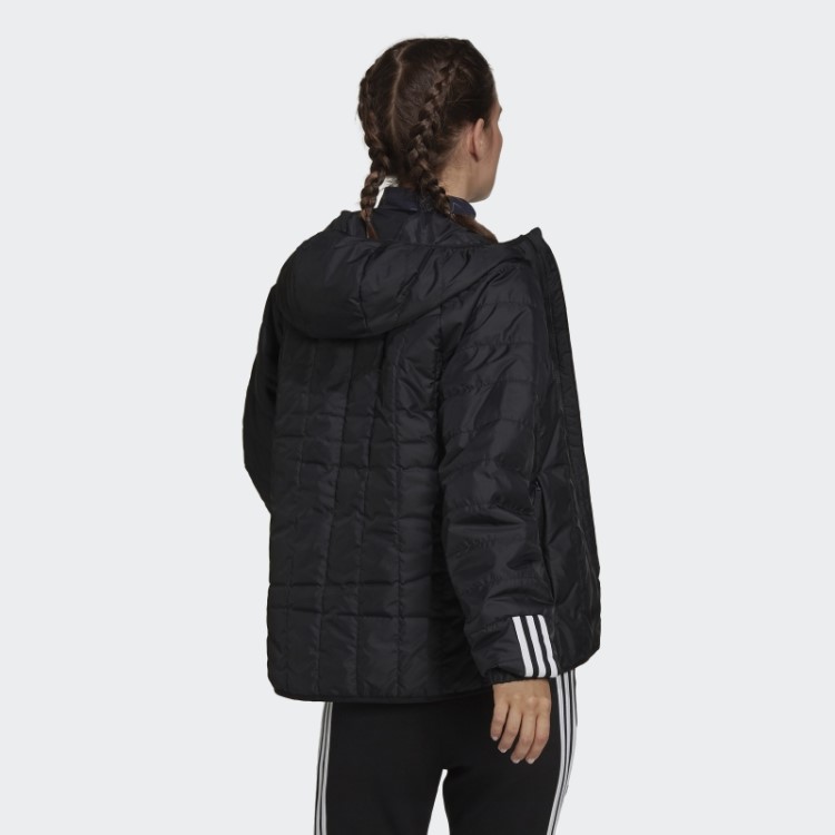 Adidas Itavic 3 Listras Jaqueta Leve Com Capuz Preto