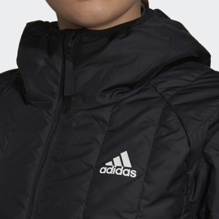 Adidas Itavic 3 Listras Jaqueta Leve Com Capuz Preto