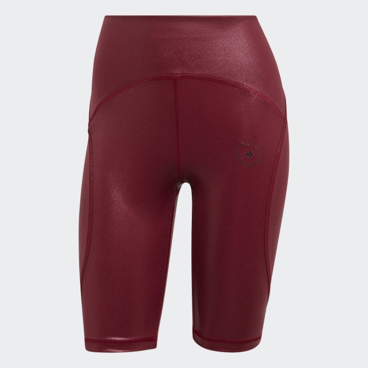 Adidas By Stella Mccartney Calça De Ciclismo Brilhante Bordô