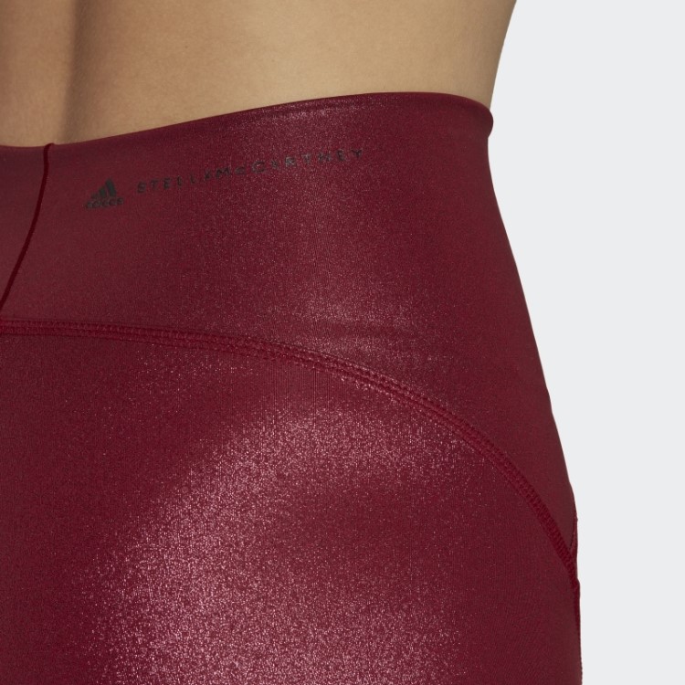 Adidas By Stella Mccartney Calça De Ciclismo Brilhante Bordô